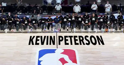 NBA honors only remaining guy watching by painting his name on court
